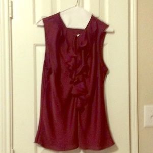 Beautiful Sleeveless Silky Ruffled Top